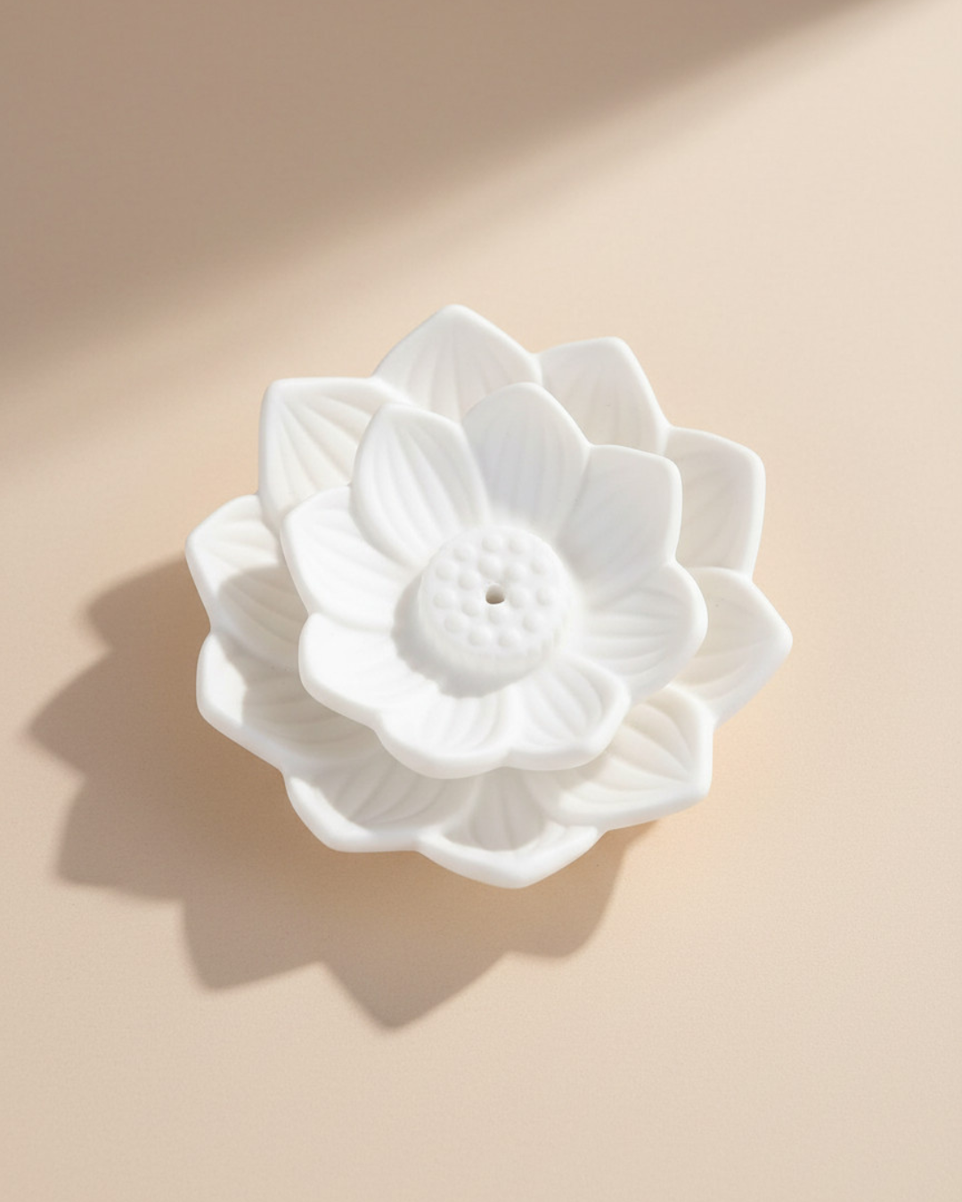 White Lotus Flower Incense Stick Holder