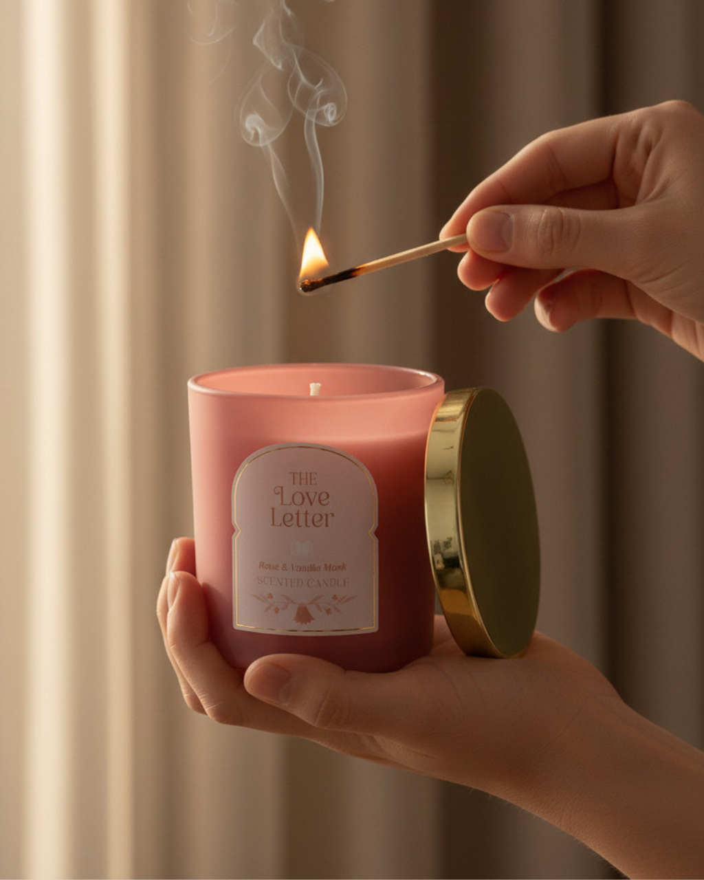 The Love Letter Rose, Vanilla & Musk Candle
