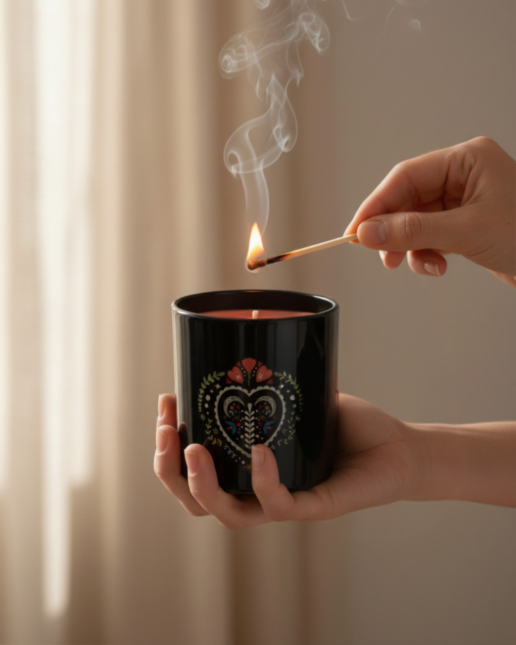 Midnight Bloom Black French Tulip Scented Candle