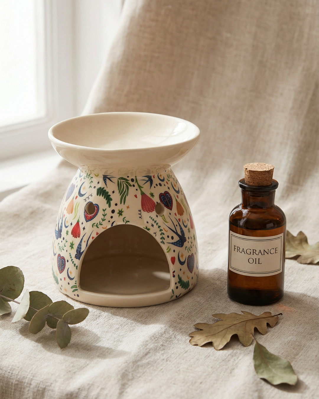 Cream Midnight Bloom Oil Burner & Wax Warmer