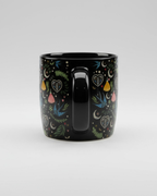 Black Midnight Bloom Print Mug
