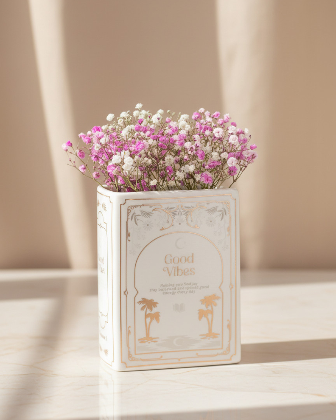 White Book Shaped Vase