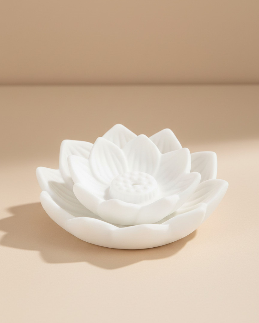 White Lotus Flower Incense Stick Holder