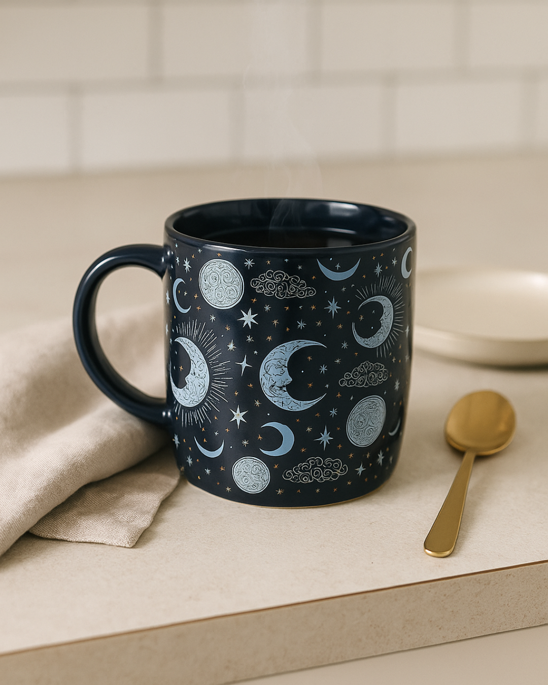 Blue Moon Celestial Print Mug