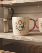 Mum Folk Heart Mug