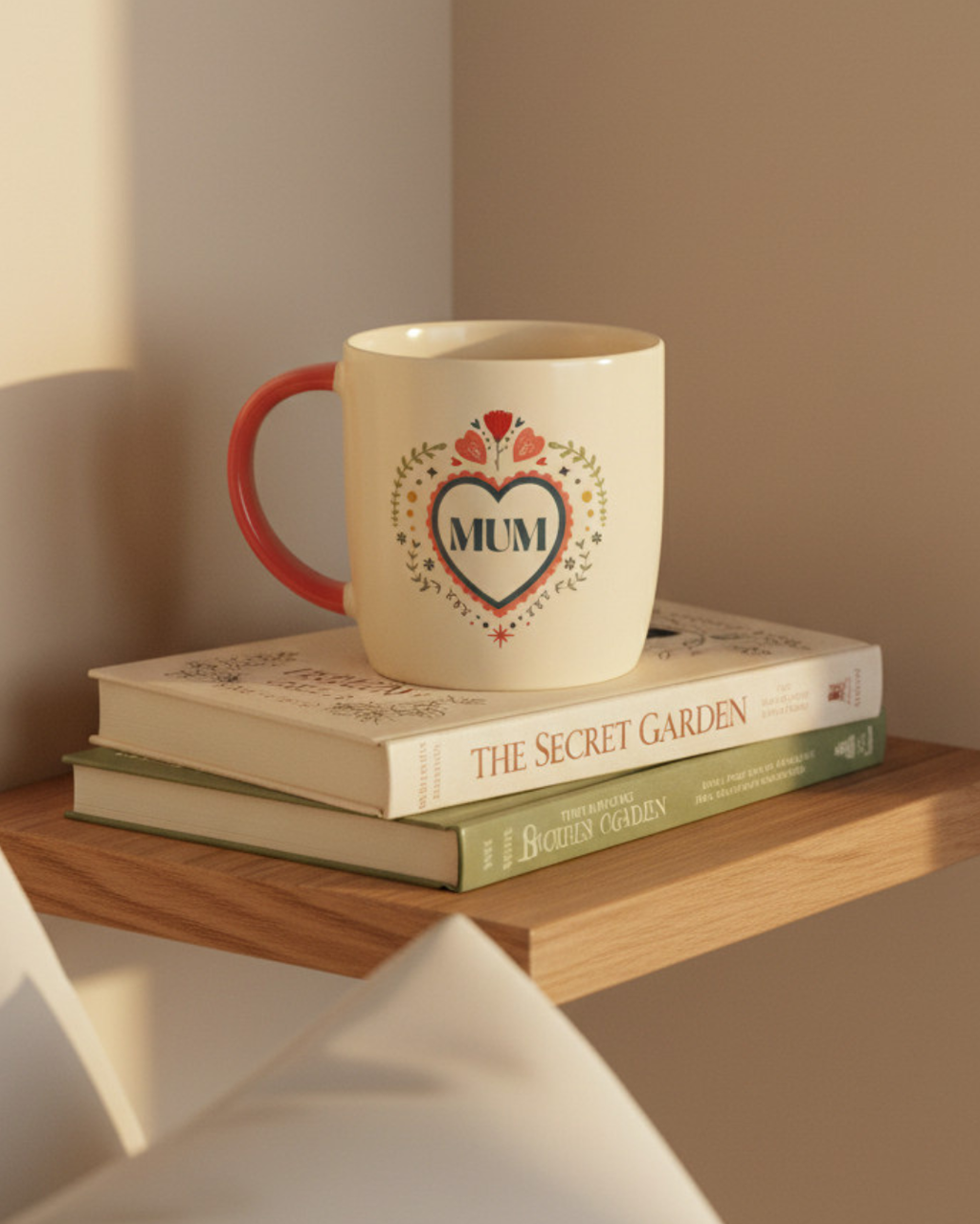 Mum Folk Heart Mug