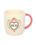 Mum Folk Heart Mug