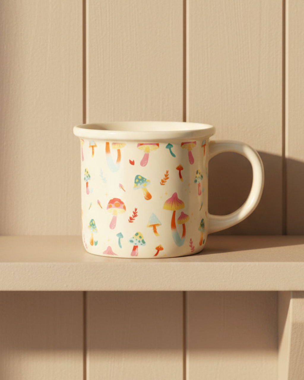 Funky Fungi Mushroom Print Mug