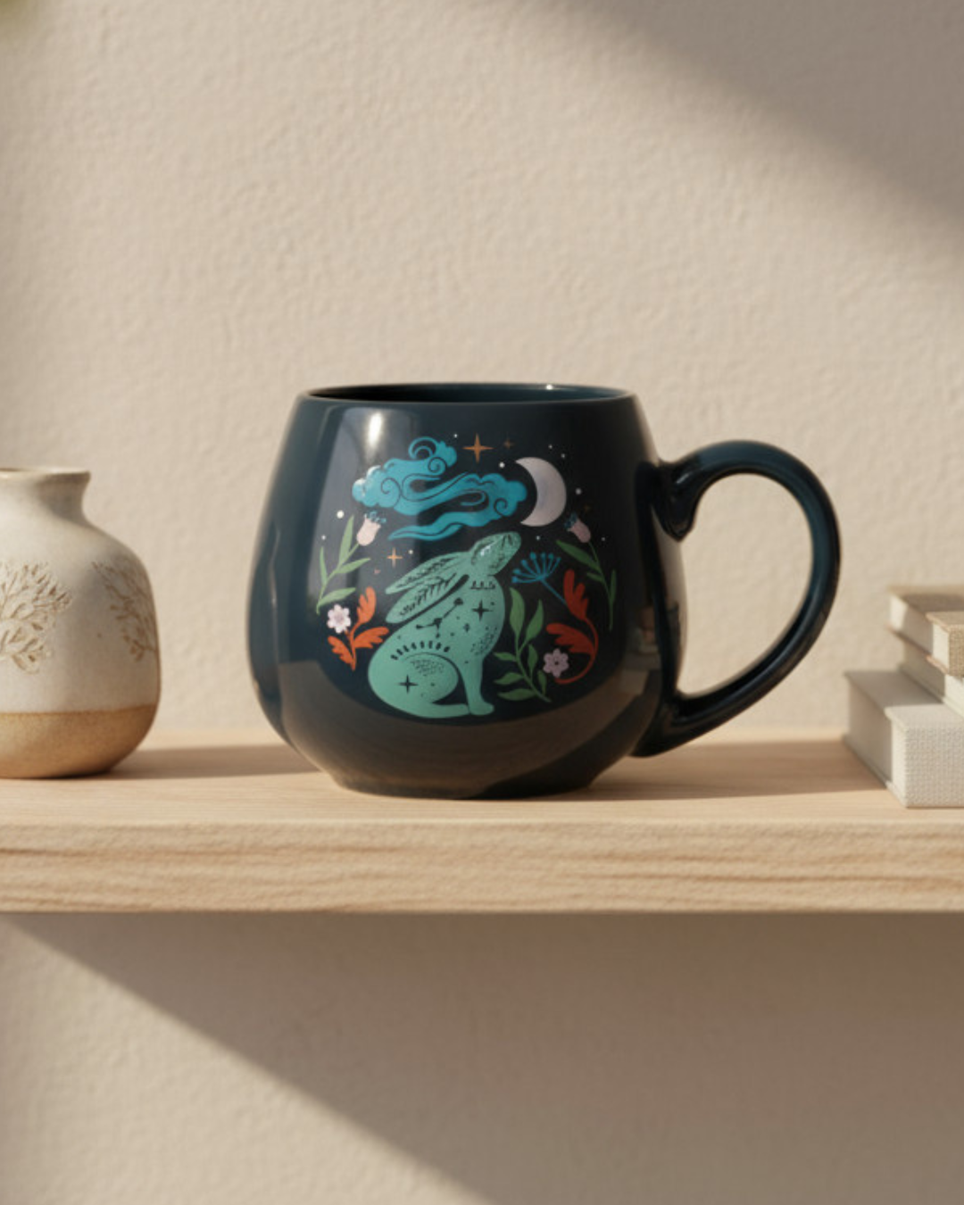 Midnight Hare Rounded Mug