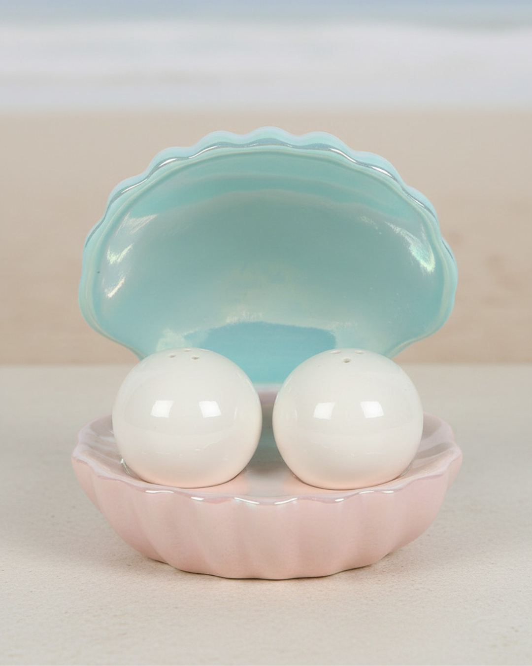 Clam Shell Salt and Pepper Shakers