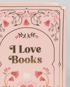 I Love Books Pink Book Shaped Mug