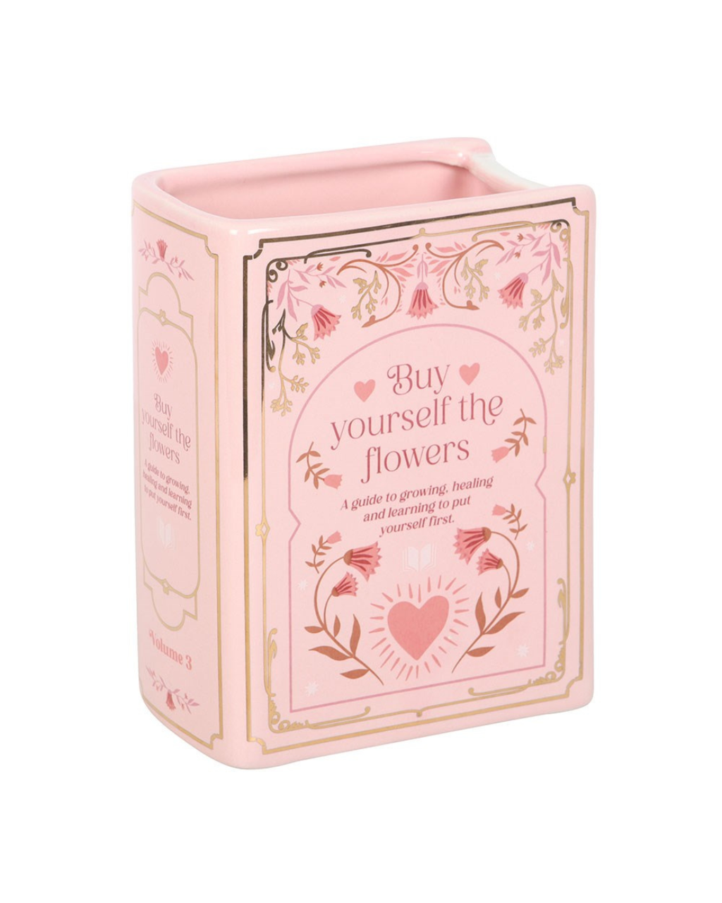 Pink Book Shaped Vase