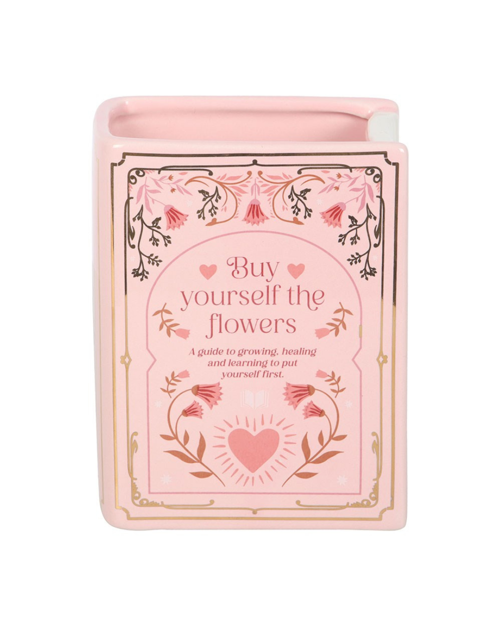 Pink Book Shaped Vase