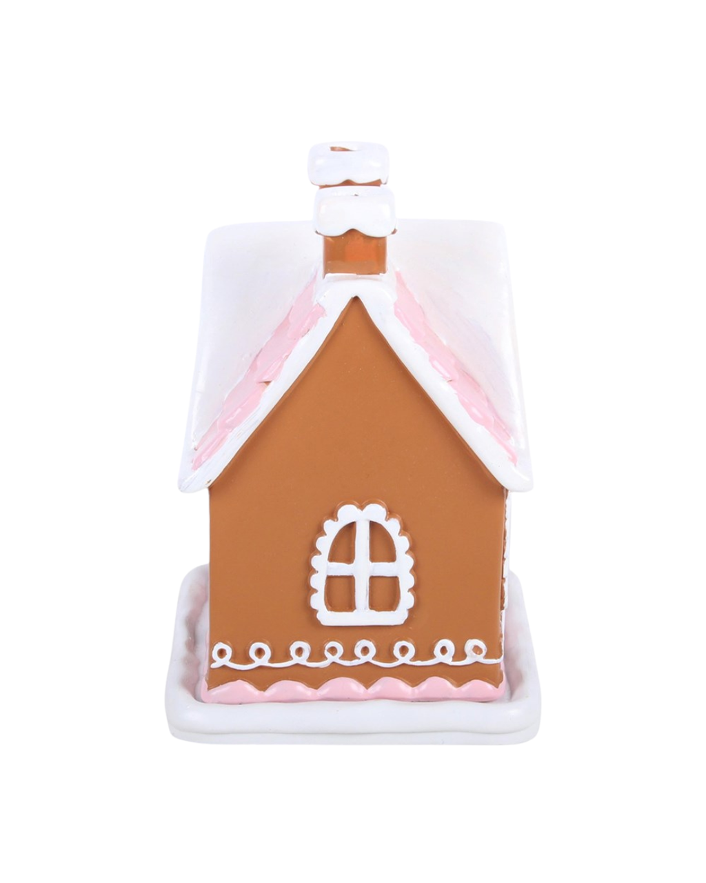 Pink Gingerbread House Incense Cone Burner | Ceramic Christmas House
