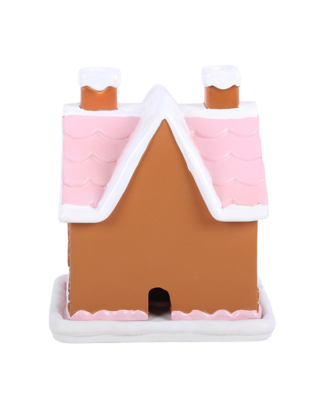 Pink Gingerbread House Incense Cone Burner | Ceramic Christmas House