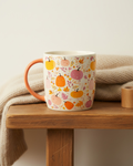 Pink & Orange Pumpkin Print Mug | Ceramic Autumn Mug