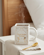 Read Books Be Kind White Book Shaped Mug