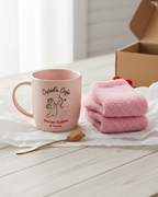 Cupid’s Café Mug, Spoon & Socks Gift Set