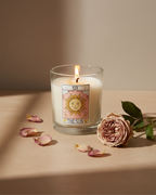 The Sun Vintage Tarot Rose Candle