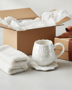 Iridescent Snowflake Mug, Coaster & Socks Gift Set | Cosy Winter Gift