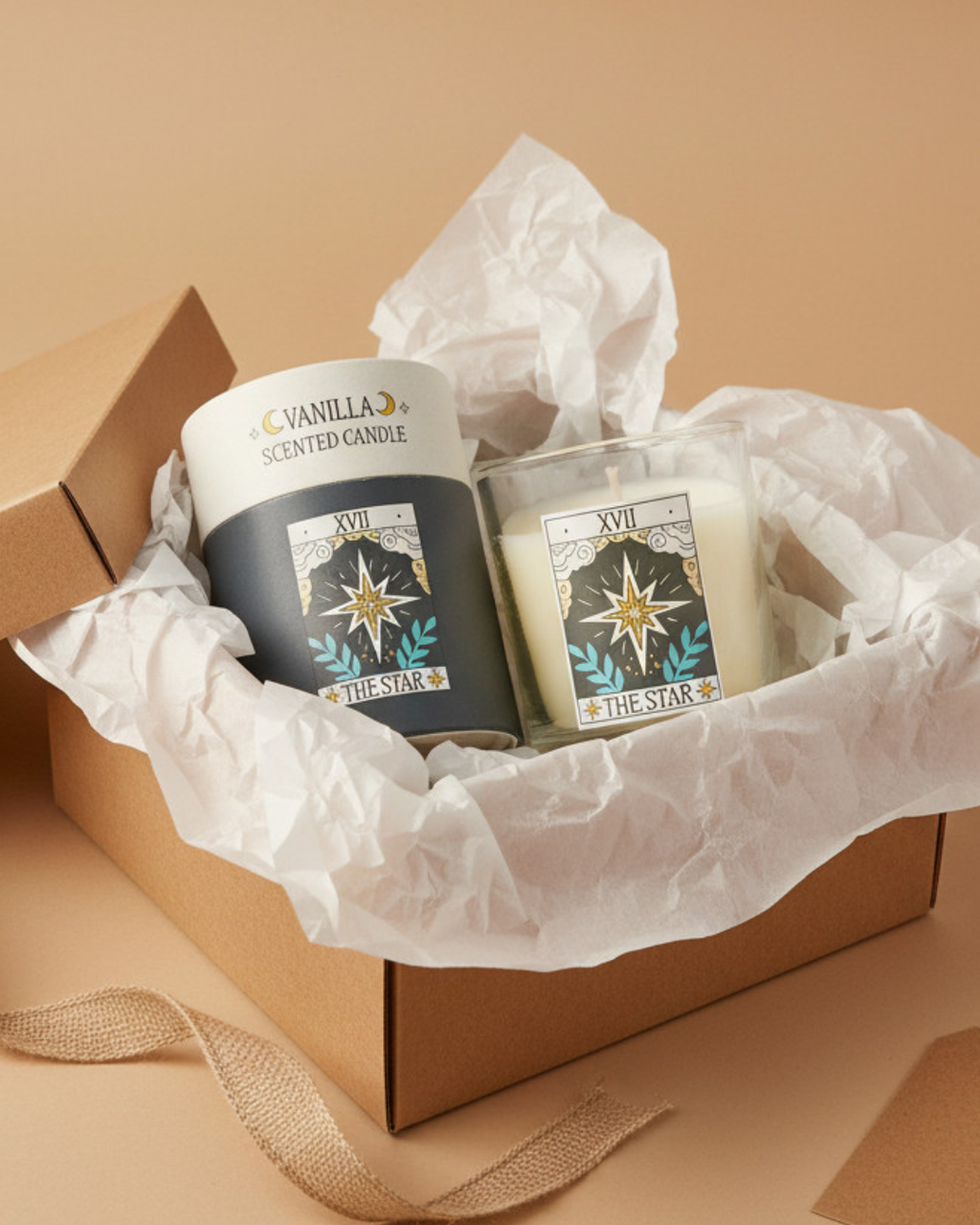 The Star Vintage Tarot Vanilla Candle