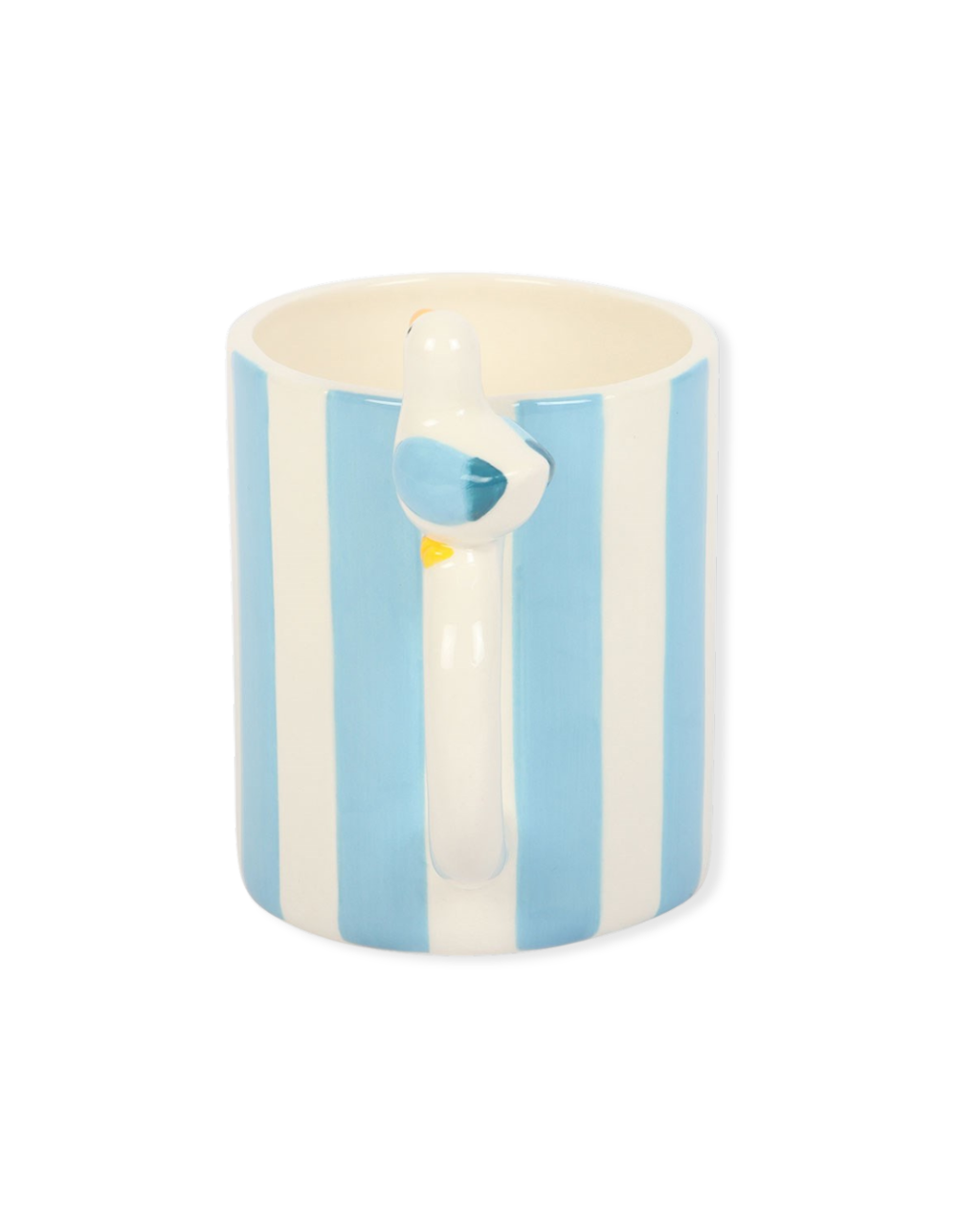 Striped Mug with Seagull