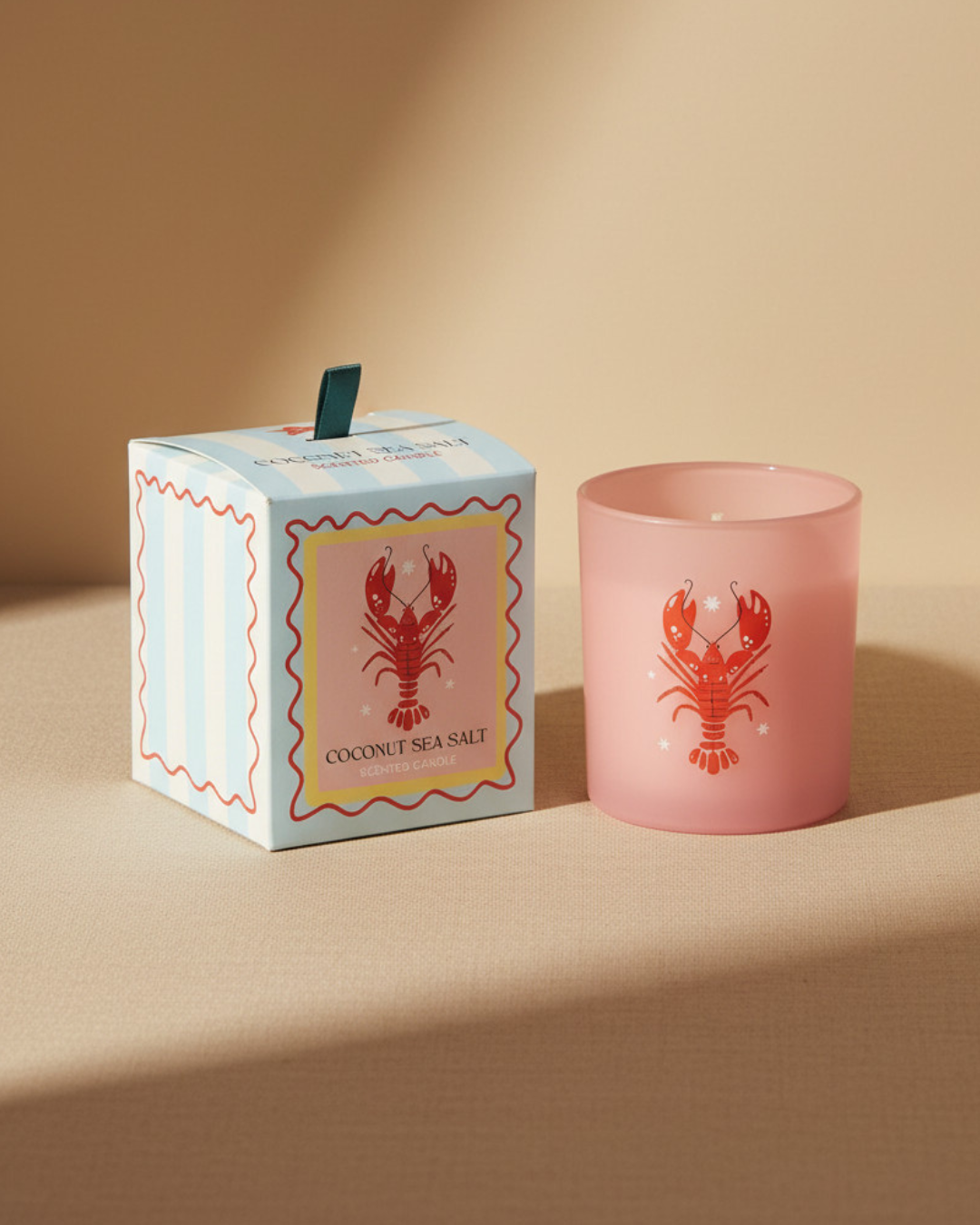 Pastel Lobster Coconut & Sea Salt Candle