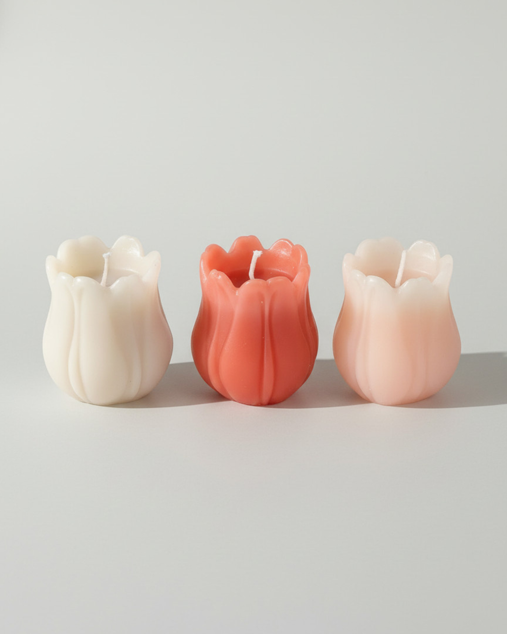 Set of 3 Tulip Shaped Candles