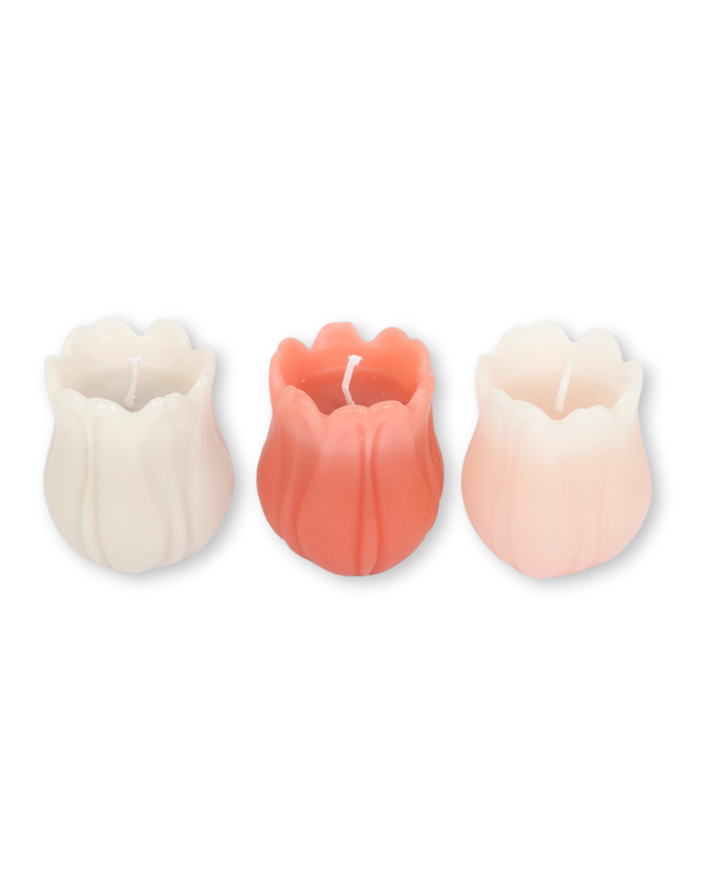 Set of 3 Tulip Shaped Candles