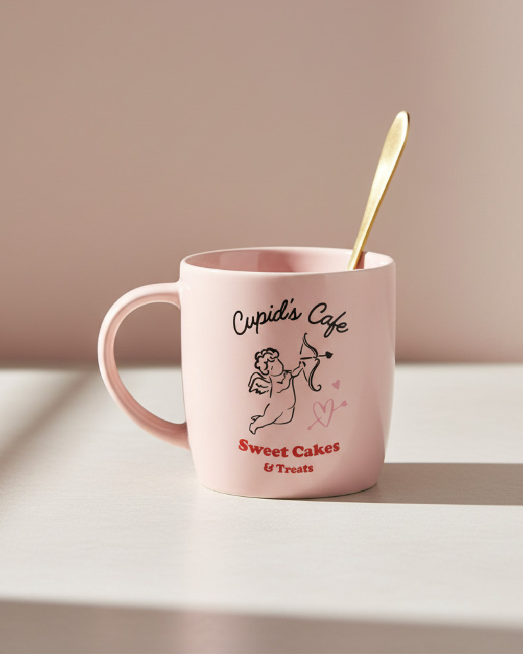 Cupid’s Café Mug, Spoon & Socks Gift Set