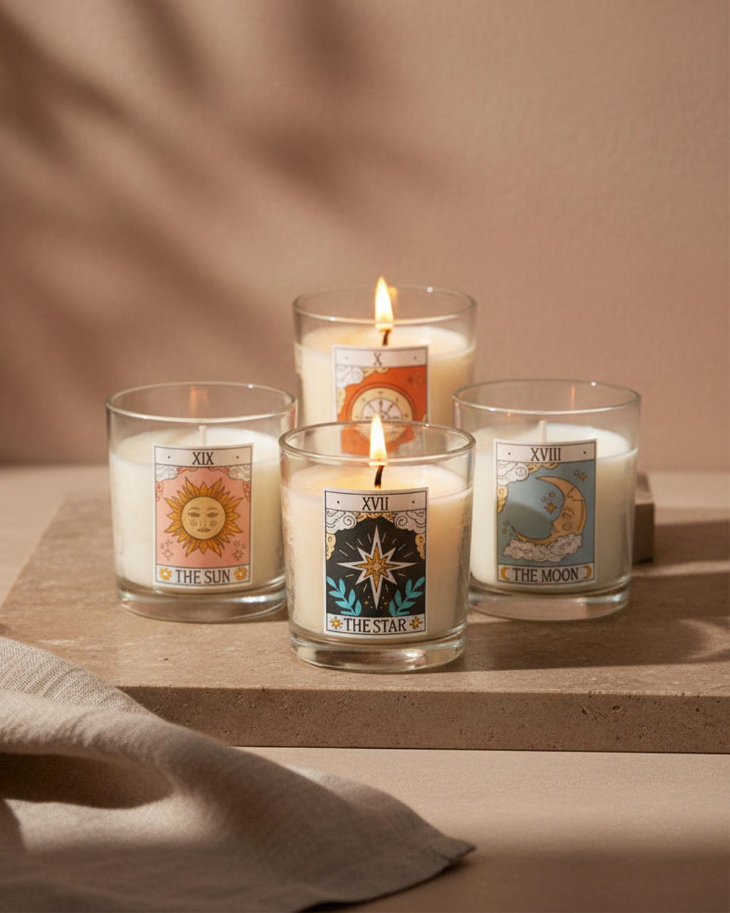 The Moon Vintage Tarot Blueberry Candle