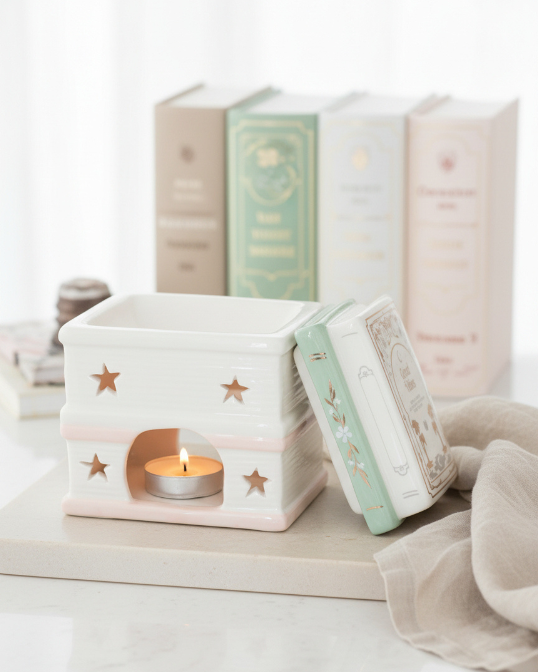 Book Stack Oil Burner and Wax Warmer