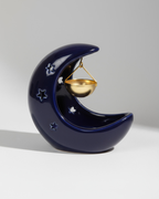 Blue Crescent Moon Hanging Oil Burner