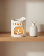 White Crescent Moon Oil Burner & Wax Warmer