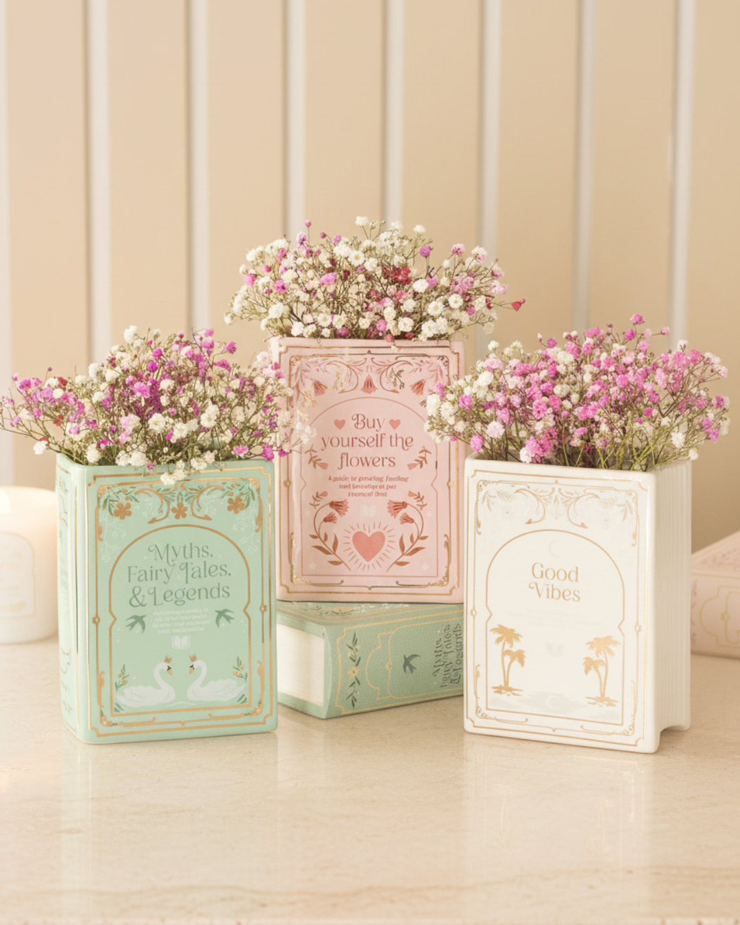 White Book Shaped Vase