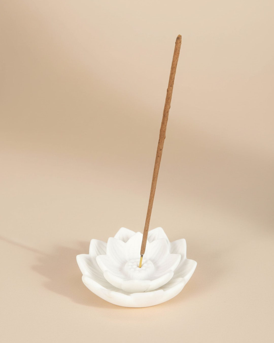 White Lotus Flower Incense Stick Holder