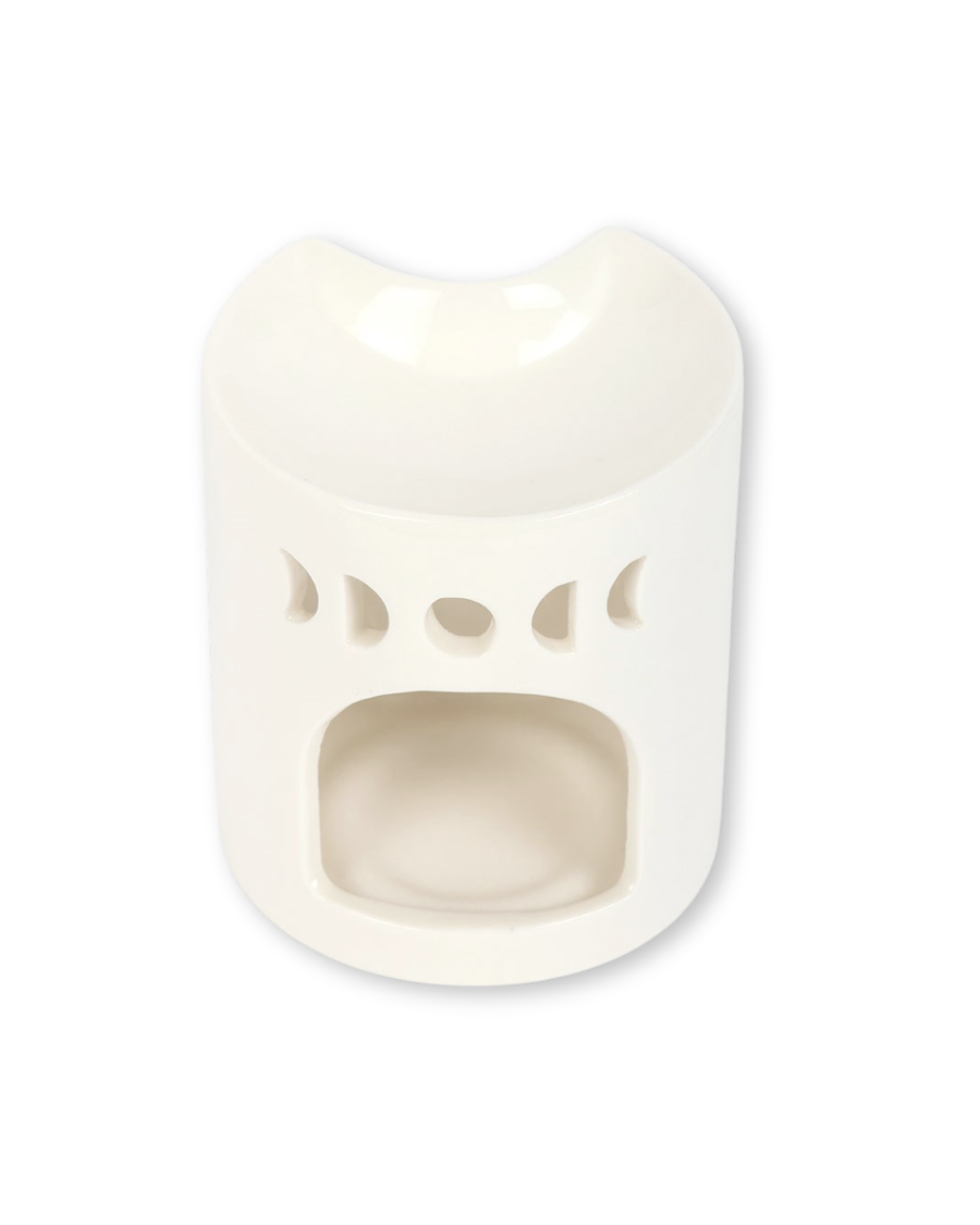 White Crescent Moon Oil Burner & Wax Warmer