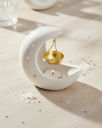 White Crescent Moon Hanging Oil Burner