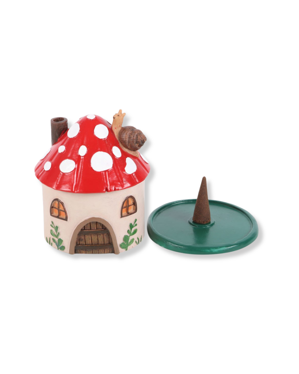 Mushroom House Incense Cone Burner | Whimsical Woodland Home Fragrance